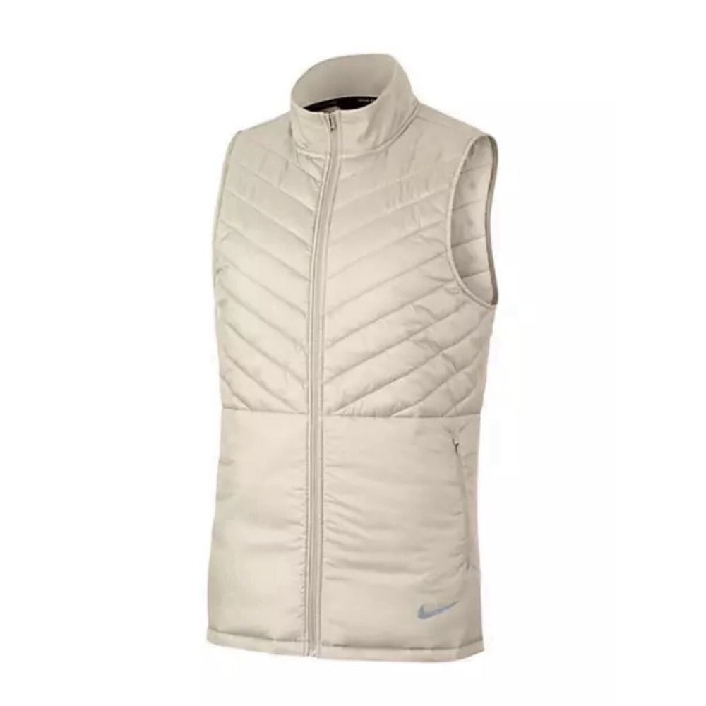 Nike Men's AeroLayer Thermore Insulated Running Vest Beige Size Small